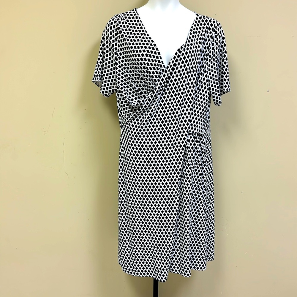 Plus size Talbots faux wrap dress